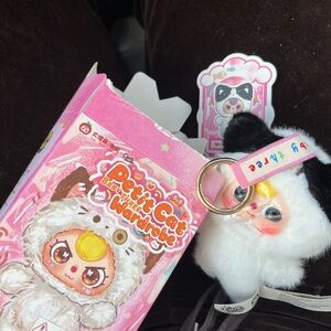 petite baby three cat wardrobe mono coolie collectible plush keychain